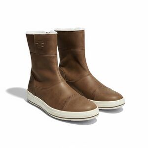 Helly Hansen Brown Leather Boots with White Sole